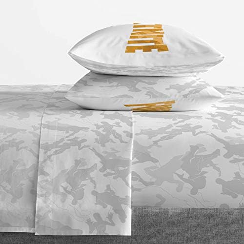 Fortnite-themed twin size bedding set with comforter, showcasing vibrant graphics for a bedroom decor theme.