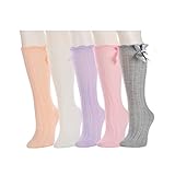 Deer Mum Girl's Cute Princess Knee High Socks (S(3Y-6Y), set11)