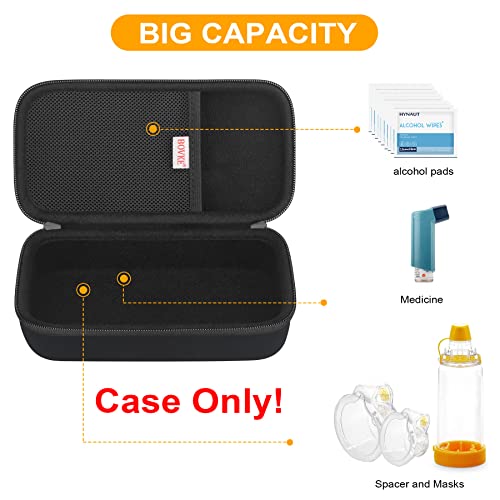 BOVKE Hard Travel Case for Asthma Inhaler, Inhaler Spacer for Kids and
