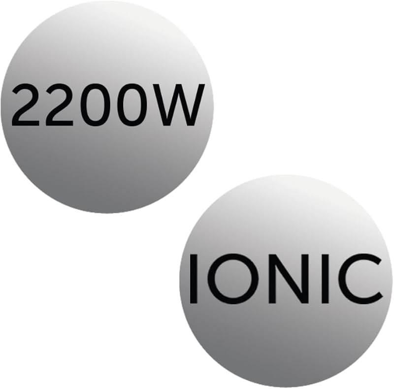 Haartrockner Ionen [leicht, Diffusor & Stylingdüse] schwarz (2200W, Keramik-Ionen: schonendes Styling & gleichmäßige Wärmeverteilung, 3 Heiz- & 2 separate Gebläsestufen + Abkühlstufe) D3198