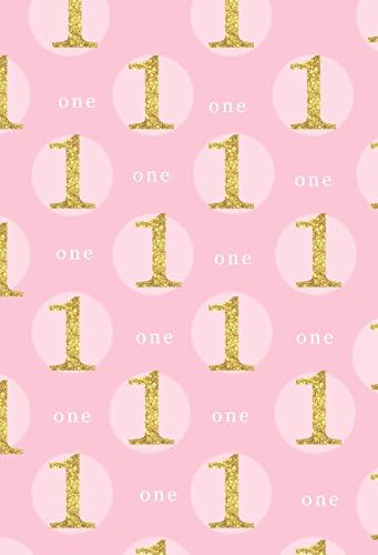 baby girl first birthday wrapping paper