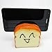 Pursuestar Kawaii Slow Rising Squishy Slice Toast Random Expression Phone Card Holder Hand Pad Fun Toy Gift