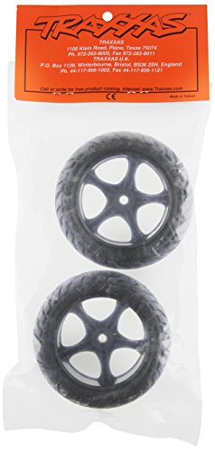 Traxxas 2479A Anaconda Tires Pre-Glued on 2.2" Black-Chrome Tracer Wheels,  Bandit Front (pair)