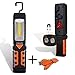 Rechargeable Work Light, Vibelite COB LED Portable Magnetic Flashlight, Inspection Lamp for Car Repair,Home Using, and Emergency (Large) Orange