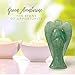 Earth Therapy Original Pocket Guardian Angel with Serenity Prayer Card - Green Aventurine Healing Stone Figurine - Bless Yourselves and Your Loved Ones