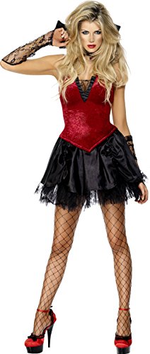 Fever Women's Vixen Vamp Costume Skirt with Lace Petticoat Corset