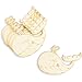 Bright Creations Unfinished Wood Cutouts for DIY Crafts (24 Pack), Ocean Animals