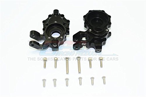 GPM For Traxxas TRX-4 Trail Defender Crawler/TRX-6 Merc-Benz G63 Upgrade Parts Aluminum Front Knuckle Arms - 1Pr Set Black