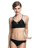 Ekouaer Triangle Padded Top Bikini Set Crisscross Womens Swimwear Swimsuit