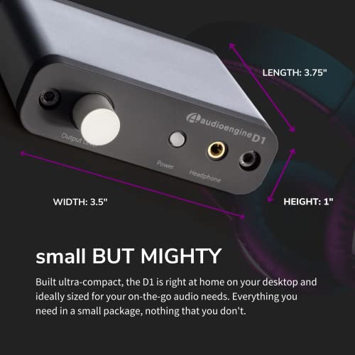 Audioengine 32bit D1 Portable Desktop Headphone Amp and DAC, Preamp