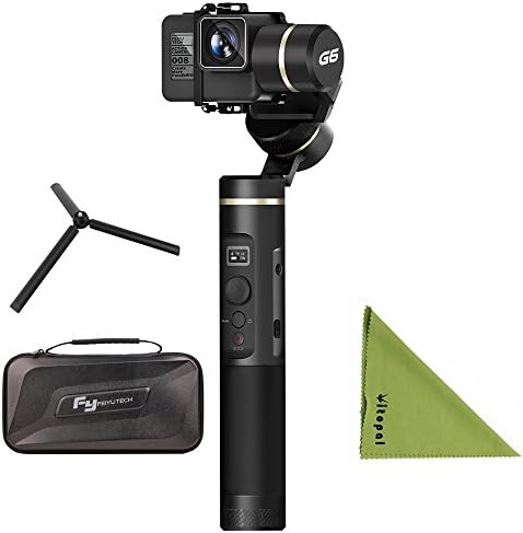 Feiyu G6 3-Axis Handheld Splashproof Gimbal Upgraded Algorithm, Compatible Gopro Hero 6/5/4/3/Session, Sony RX0, Yi Cam 4K Other Similar Size Action Cameras
