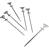 Prodyne Martini Glass Picks (Set of 6), Metallic