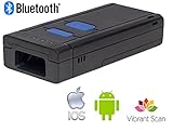 VIBRANT SCAN - USB Bluetooth Barcode Scanner,Symcode 1D Mini Wireless Handheld Laser Barcode Scanner Reader For POS / Android / IOS/ IPAD / IPHONE (1D SCANNER)