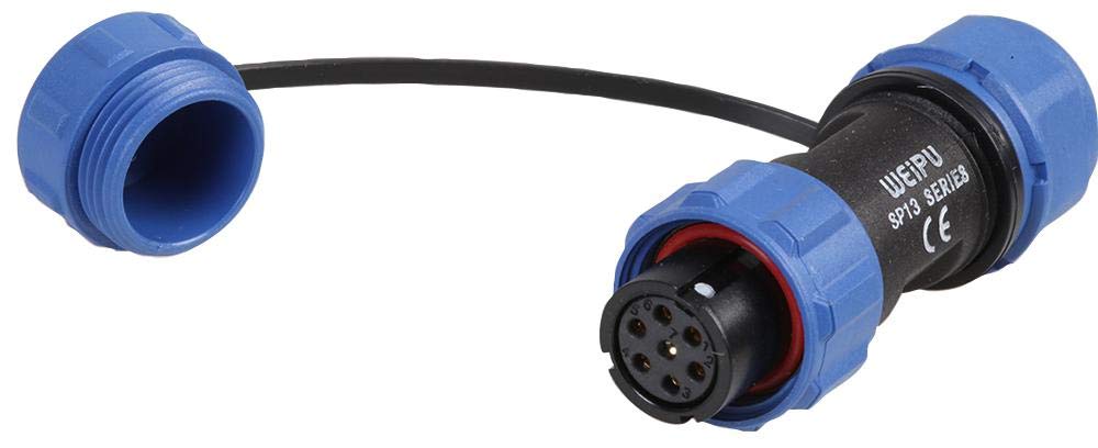 PRO ELEC Circular Threaded Connector Socket, 7-Pole, 5–8mm Cable, IP68 – PELR0126, SP13 Series