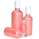 2PCS 30ml Pink Glass Roller Bottle Bottles with