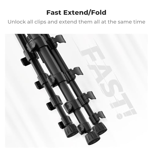 K&F CONCEPT 75" Lightweight Tripod, Camera Compact Tripod with Remote and 2-in-1 Phone Holder,Travel Phone Tripod with Removable 3-Way Pan Head for Selfie/Video Recording/Photo/Live Stream/Vlog