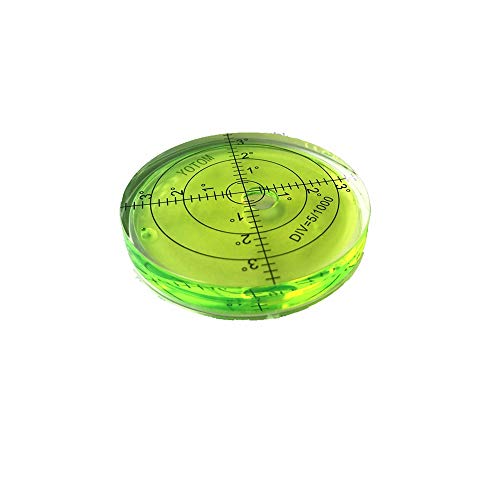 Bubble Level Measuring Tools -Bubble Spirit Level, 66x10mm Circular Bullseye Level Inclinometers, Fluorescent Yellow