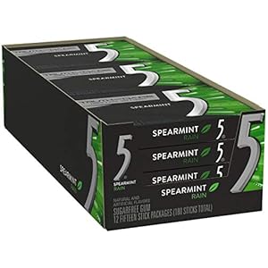 Wrigley’s 5 Rain Spearmint Gum -10 Packs of 15 Pieces