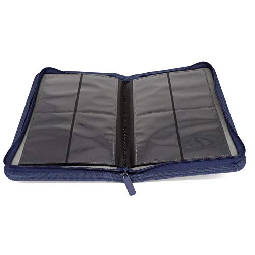 docsmagic.de Premium Pro-Player 4-Pocket Zip-Album Dark Blue - 160 Card Binder - MTG - PKM - YGO