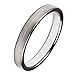 3mm Tungsten Silver Matte Brushed Ring Wedding Bands for Men WomenSize 4 - 15