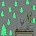 Christmas Tree Wall Decals Decorations Glow in the Dark, Feskin Window Wall Stickers for Xmas Party Kids Home Room Decor