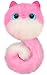 Pomsies 1882 Pinky Plush Interactive Toys, One Size, Pink/White