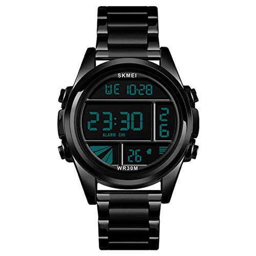 round dial digital watch