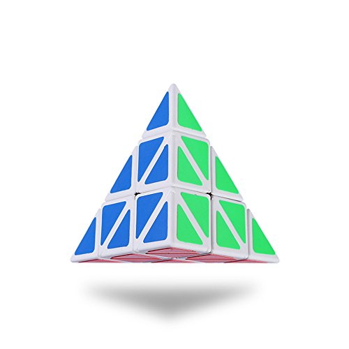 Ganowo Speed Cube Puzzle New Pyraminx Magic Cube (White)