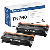 TN760 Toner Cartridges Replacement for Brother Toner TN-730/TN-760 Compatible HL-L2350DW MFC-L2710DW MFC-L2750DW HL-L2395DW HL-L2370DW DCP-L2550DW HL-L2390DW (Black, 2 Pack)