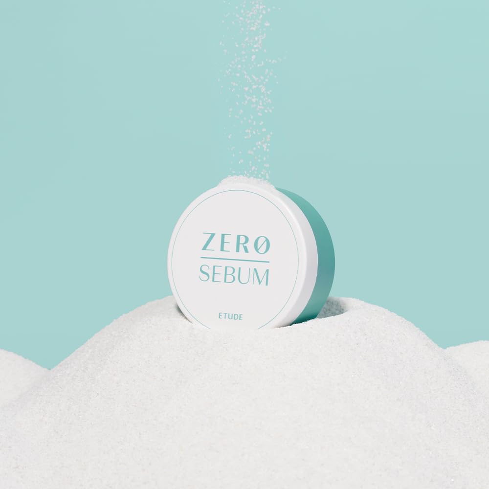 ETUDE Zero Sebum Loose Powder for Face | Lightweight Oil Control No Sebum Loose Face Powder with 80% Mineral | Long Lasting for Setting or Foundation Makes Skin Downy