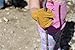 Kinco 50-C Work Gloves for Kids (Pack of 2). Ages 2-4 - 100% Real Cowhide Suede Leather - Perfect Hand Protection - Gardening Gloves for Kids.