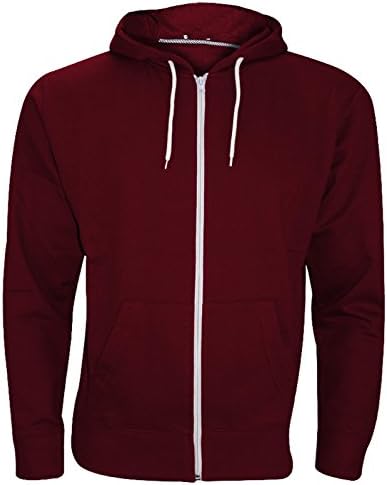 New Plain Mens Fleece Zip UP Hoody Jacket Sweatshirt Hooded Hoodie TOP