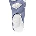 zippyjamz Organic Baby Footed PJs w/Inseam Zipper - Sleepy Clouds Blue (18-24 Mos)