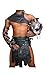 Olly And Ally Real Black Leather Heavy duty Mens Roman Gladiator Kilt Set LARP - (K3-BLK) W36