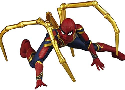 GFFTYX Spiderman Cartoon Avengers: Infinity War Action Figure S.H. Figuarts Bright Gold Spider Mark Iron Spider Model Kids Toy 14 Cm Height Collection Model