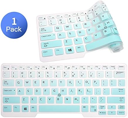 Electronics Keyboard Skins Ultra Thin Soft Silicone Dell Latitude 14 Keyboard Protector Skin Gradual Mint Green Keyboard Skin Cover Compatible 14 Dell Latitude E7450 E7470 E5470 E7480 5480 5490 7480 7490 With Pointing