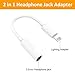 iPhone 7/7Plus Audio Adapter Headphone Jack, Lightning to 3.5 mm Headphone Jack Adapter iOS 10.3 Buddys for iPhone 7/7 Plus Accessories[2 Pack] (White) [Not compatible with iPhone X/8/8 Plus]