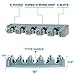 New Version 4pcs Self Adhesive Broom Holder with Gripper and 2 Hooks, Damage Free Broom Mop Holder, No Drill Anti-Slip Wall Mount Broom Gripper Organizer for Bathroom Kitchen Garden Garage