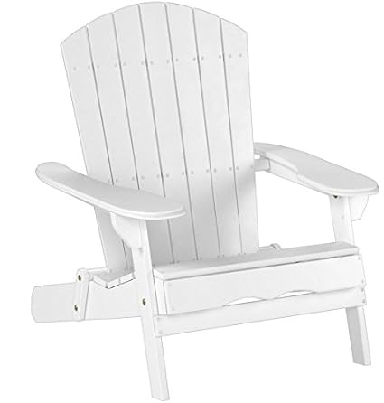 Christopher Knight Home 296699 Denise Austin Home Milan Outdoor Folding Wood Adirondack Chair Set Of 2 Set Of Two White
