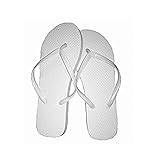 Wholesale Ladies 72 Pairs Solid White Flip Flops