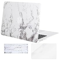 Mosiso Marble Pattern Plastic Hard Case with Keyboard Cover with Screen Protector for MacBook Air 13 inch (Model: A1369 and A1466 )