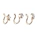 Rhinestone non Pierced Nose Open Hoop Ring Clip on Piercing Rings Body Jewelry 3pcs a set