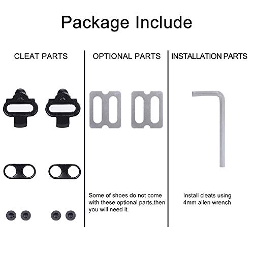 Inkesky Bike Cleats - Compatible with Shimano SPD - for Spinning, Indoor & Outdoor Cycling