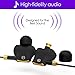 Premium Dual Driver Earbuds - Heavy Extra Bass Earbuds with Microphone - Best Womens Wired Earbuds with Bluetooth Receiver - Corded Earbuds w/ Extension Cord - Wired Earbuds for Men Women Teens Black