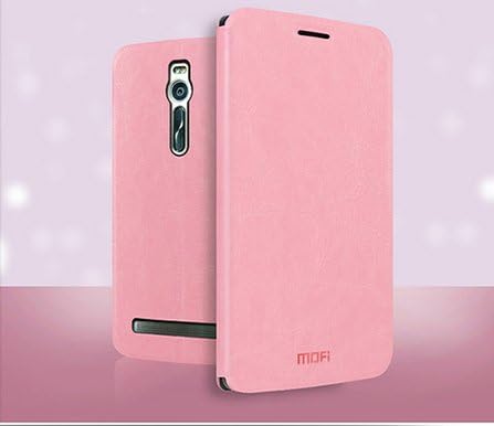 Asus Zenfone 2 Case - Demomm Ultra Thin Pu Flip Leather Case Slim Cover with Stand for Asus Zenfone 2 (5.5") Ze550ml / Ze551ml (5.5"-pink)