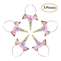 Unicorn Headband | Unicorn Horn Headband Girls | Perfect Unicorn Party Favor Birthday, Baby Shower, Halloween, Cosplay Costumes, Photo Props etc. | Unicorn Party Supplies by 7 Colors Kids
