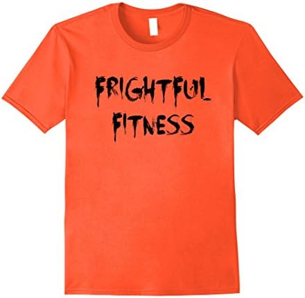 Mens Frightful Fitness Orange Halloween Costume Shirt Men Women 2XL Orange
