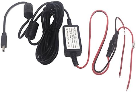 Adashine DashCam Hard wire kit-Mini USB（Dual magnet ring anti-interferance） - Compatible with Mini 0801 Car DVR Camera Recorder Dashboard Black Box Video Recorder (Mini USB)