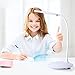 HaMi 5W 18LED Desk Lamp,Eye-Care Dimmable Table Light Lamp with 3 Level Dimmer Touch Control, Adjustable Gooseneck Lamp for Studying, Reading, Working,Camping - White