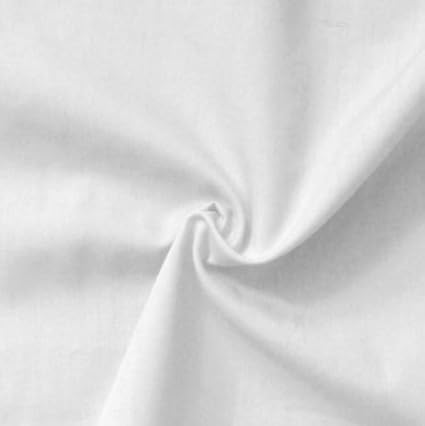 Baumwollstoff wie Batist Meterware Farbe Rein-Weiss